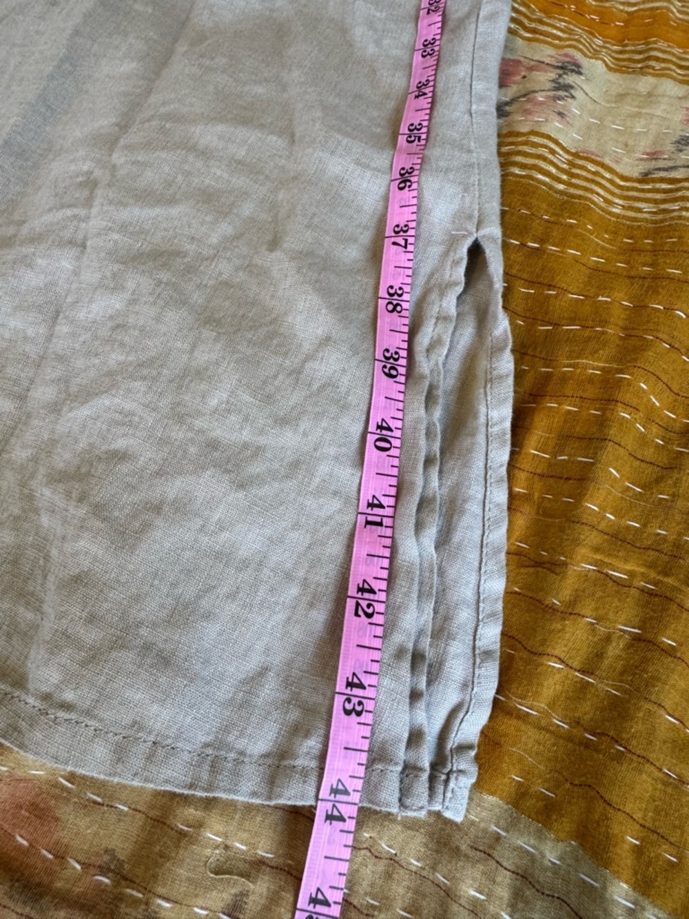 Flax Linen Midi Dress or Duster in Natural Beige - Picture 14 of 16